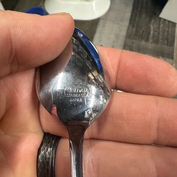 Eldan Japan Stainless Silverware - ELD20 - Teaspoon Lot of 7 - Picture 2 of 7